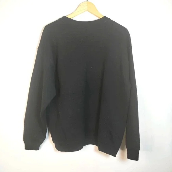 VTG New York City Sweatshirt Black NYC Skyline Statue of Liberty Iconic Artsy L - Picture 4 of 9